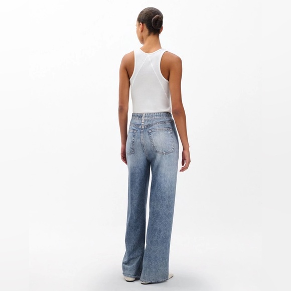 new Rag and Bone Miramar Wide-Leg Pants Cotton Terry in Scarlet - Picture 4 of 13